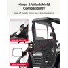 image:imageKEMIMOTO Soft Cab Enclosure Laminated Fabric TearResistant UTV Parts Compatible with Hisun Sector 400Coleman UT400Massimo MSU400 Side Window Accessories Water amp Windproof Fit for Side Mirrors