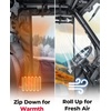 image:imageKEMIMOTO Soft Full Doors UTV WaterResistant Cab Enclosure Compatible with CFMOTO UFORCE U10 Pro 2025 Upgrade YKK Zipper Full Windshield Panel 2 Doors Accessories