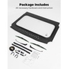 image:imageKEMIMOTO Vented Glass Windshield w Manual Wipers Compatible with Kawasaki Teryx KRX 1000 20202026 amp Teryx KRX 4 1000 20232026 8MM DOTApproved Laminated Glass Scratch Resistant Than Polycarbonate