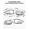 image:imageKEMIMOTO X3 MAX Hard Upper Doors Solid Aluminum Weather Protection Clear PC Vented Window Cab Enclosure Side Windshield Compatible with CanAm Maverick X3 MAX 20172025 UTV Accessories