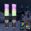 image:imageKEMIMOTO 2pc 1ft COB Fat Whip Lights for Side by Side Turning Signal Function Compatible with Polaris RZR CanAm Maverick X3 LED Whip Lights for UTV ATV Buggy Boat Offroad