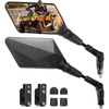 image:imageKEMIMOTO ATV Mirrors 8MM 10MM Foldable Motorcycle Mirrors with 78 Handlebar Mounts Clear Vision Fit ATV Motorcycle Scooter Bike Compatible with Polaris Sportsman Outlander Raptor
