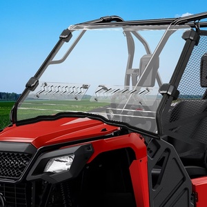 image:imageKEMIMOTO 2IN1 UTV Front Windshield with Sliding Window Compatible with 20172023 Pioneer 50020212026 Pioneer 520 DualCoated PC Material Dustproof Ventilated Windshield Fits Hard or Soft Roofs