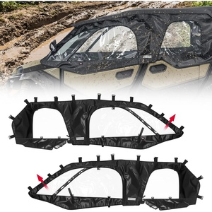 image:imageKEMIMOTO Cab Enclosure Upper Doors Compatible with 2024 CFMOTO ZFORCE 950 SPORT 4 Upgrade YKK Zipper Waterproof Soft Upper Windows for Snow and Rain Protection 4 Seater