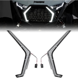 image:imageKEMIMOTO LED Grille Accent Fang Lights Compatible With 2025 Polaris RZR pro XPpro RS Waterproof White LED Turn Signal Lights Front Grill Lamps Accessories2PCS Replace 2417278 2417279
