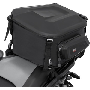 image:imageKEMIMOTO Motorcycle Hard Shell Tail Bag Rear Seat Bag EVA Waterproof 2335L Expandable Motorcycle Helmet Backpack Luggage Storage Bag Black