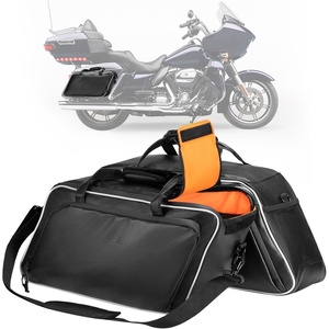 image:imageKEMIMOTO Motorcycle Saddlebag Liners 1 Pair 30L15Lx2 PU Leather Hard Saddle Bag Inserts Compatible with Touring Street Glide Road Glide Road King