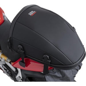 image:imageKEMIMOTO Motorcycle Tail Bag 125L Waterproof Expandable Saddle Bag  Multifunctional Storage for Motorbike Rear Seat Tank amp Outdoor Sports Motorbike Accessories Black with Detachable Shoulder Strap