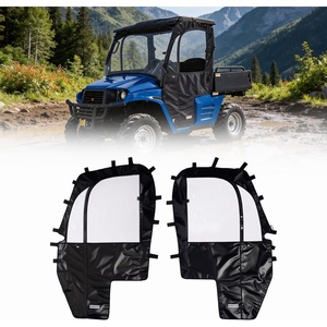 image:imageKEMIMOTO Soft Cab Enclosure Laminated Fabric TearResistant UTV Parts Compatible with Hisun Sector 400Coleman UT400Massimo MSU400 Side Window Accessories Water amp Windproof Fit for Side Mirrors
