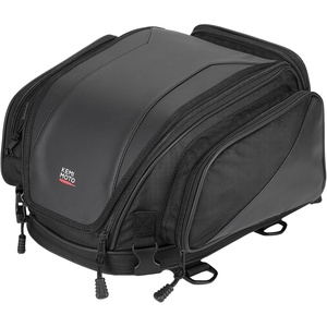 image:imageKEMIMOTO Tail Bag 1822L Expandable Sissy bar Compatible with CanAm Ryker 900600SportRally Edition 1680D OxfordPU Leather Waterproof6 Adjustable StrapsLuggage Seat Travel Rear Rack Bag