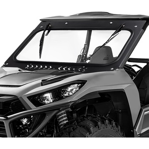 image:imageKEMIMOTO Vented Glass Windshield w Manual Wipers Compatible with Kawasaki Teryx KRX 1000 20202026 amp Teryx KRX 4 1000 20232026 8MM DOTApproved Laminated Glass Scratch Resistant Than Polycarbonate