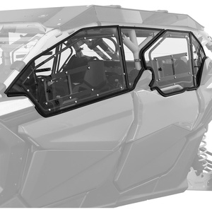 image:imageKEMIMOTO X3 MAX Hard Upper Doors Solid Aluminum Weather Protection Clear PC Vented Window Cab Enclosure Side Windshield Compatible with CanAm Maverick X3 MAX 20172025 UTV Accessories