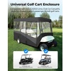 image:imageKEMIMOTO 2 Passenger Golf Cart Enclosure 600D 2 Seat Golf Cart Rain Cover  Universal Waterproof Weather Enclosure with Clear TPU Windshield Compatible with EZGO Club Car6 Seats for 119L