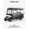 image:imageKEMIMOTO 2 Passenger Golf Cart Enclosure 600D 2 Seat Golf Cart Rain Cover  Universal Waterproof Weather Enclosure with Clear TPU Windshield Compatible with EZGO Club Car6 Seats for 119L
