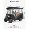 image:imageKEMIMOTO 2 Passenger Golf Cart Enclosure 600D 2 Seat Golf Cart Rain Cover  Universal Waterproof Weather Enclosure with Clear TPU Windshield Compatible with EZGO Club Car4 Seats for 8688L