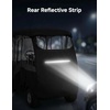 image:imageKEMIMOTO 2 Passenger Golf Cart Enclosure 600D 2 Seat Golf Cart Rain Cover  Universal Waterproof Weather Enclosure with Clear TPU Windshield Compatible with EZGO Club Car2 Seats for 5860L