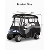 image:imageKEMIMOTO 2 Passenger Golf Cart Enclosure 600D 2 Seat Golf Cart Rain Cover  Universal Waterproof Weather Enclosure with Clear TPU Windshield Compatible with EZGO Club Car2 Seats for 5860L