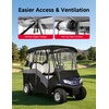 image:imageKEMIMOTO 2 Passenger Golf Cart Enclosure 600D 2 Seat Golf Cart Rain Cover  Universal Waterproof Weather Enclosure with Clear TPU Windshield Compatible with EZGO Club Car2 Seats for 5860L