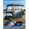 image:imageKEMIMOTO 2 Passenger Golf Cart Enclosure 600D 2 Seat Golf Cart Rain Cover  Universal Waterproof Weather Enclosure with Clear TPU Windshield Compatible with EZGO Club Car6 Seats for 119L