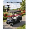 image:imageKEMIMOTO 2 Passenger Golf Cart Enclosure 600D 2 Seat Golf Cart Rain Cover  Universal Waterproof Weather Enclosure with Clear TPU Windshield Compatible with EZGO Club Car2 Seats for 5860L