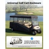 image:imageKEMIMOTO 2 Passenger Golf Cart Enclosure 600D 2 Seat Golf Cart Rain Cover  Universal Waterproof Weather Enclosure with Clear TPU Windshield Compatible with EZGO Club Car8 Seats for 136138L