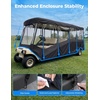 image:imageKEMIMOTO 2 Passenger Golf Cart Enclosure 600D 2 Seat Golf Cart Rain Cover  Universal Waterproof Weather Enclosure with Clear TPU Windshield Compatible with EZGO Club Car8 Seats for 136138L
