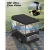 image:imageKEMIMOTO 2 Passenger Golf Cart Enclosure 600D 2 Seat Golf Cart Rain Cover  Universal Waterproof Weather Enclosure with Clear TPU Windshield Compatible with EZGO Club Car4 Seats for 8688L