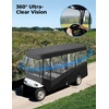 image:imageKEMIMOTO 2 Passenger Golf Cart Enclosure 600D 2 Seat Golf Cart Rain Cover  Universal Waterproof Weather Enclosure with Clear TPU Windshield Compatible with EZGO Club Car6 Seats for 119L