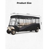 image:imageKEMIMOTO 2 Passenger Golf Cart Enclosure 600D 2 Seat Golf Cart Rain Cover  Universal Waterproof Weather Enclosure with Clear TPU Windshield Compatible with EZGO Club Car8 Seats for 136138L