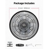 image:imageKEMIMOTO 8Inch Magnetic Golf Cart Fan with Reinforced Metal Ball Joint  3 Light Modes amp 6Speed Magnetic Fan for Golf Cart Forklift Compatible with EZGO RXV Club Car1 Pack2