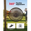 image:imageKEMIMOTO 8Inch Magnetic Golf Cart Fan with Reinforced Metal Ball Joint  3 Light Modes amp 6Speed Magnetic Fan for Golf Cart Forklift Compatible with EZGO RXV Club Car1 Pack2