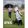 image:imageKEMIMOTO ApexAI Electric Golf Caddy that Follows You 492 FT Remote Control Power Assist Mode Dual 240W Motor 36Hole Battery IPX5 Compact Folding wUSBC Drink amp Umbrella Holder