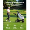 image:imageKEMIMOTO ApexAI Electric Golf Caddy that Follows You 492 FT Remote Control Power Assist Mode Dual 240W Motor 36Hole Battery IPX5 Compact Folding wUSBC Drink amp Umbrella Holder