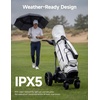 image:imageKEMIMOTO ApexR Electric Golf Cart with Power Assist Mode 492FT Remote Control Dual 240W Motor 36 Hole Battery IPX5 Water Resistant Compact Folding Golf Caddy w USBC Drink amp Umbrella Holder