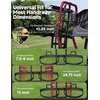 image:imageKEMIMOTO Golf Cart Bag Holder HeavyDuty Golf Cart Bag Attachment  Compatible with EZGO Valor RXV Club Car Universal Fit for Most Handrail Dimensions 3 Adjustable Height amp Foldable Base