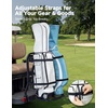 image:imageKEMIMOTO Golf Cart Bag Holder HeavyDuty Golf Cart Bag Attachment  Compatible with EZGO Valor RXV Club Car Universal Fit for Most Handrail Dimensions 3 Adjustable Height amp Foldable Base
