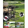 image:imageKEMIMOTO Golf Cart Bag Holder HeavyDuty Golf Cart Bag Attachment  Compatible with EZGO Valor RXV Club Car Universal Fit for Most Handrail Dimensions 3 Adjustable Height amp Foldable Base