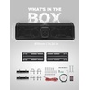 image:imageKEMIMOTO Midnight 90 Golf Cart Stereo System 800W Max Power AllinOne Sound System Waterproof Sound Bar with Subwoofer BT 53 Outdoor Golf Speakers with RGB Lights Compatible with Club Car EZGO