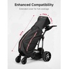 image:imageKEMIMOTO Portable Golf Bag Rain Cover Universal Golf Bag Cover with Hood  Lightweight Foldable Cover with Reflective Zipper amp Adjustable Buckle Fit for Golf Push Cart Waterresistant 210D Oxford
