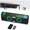 image:imageKEMIMOTO Midnight 90 Golf Cart Stereo System 800W Max Power AllinOne Sound System Waterproof Sound Bar with Subwoofer BT 53 Outdoor Golf Speakers with RGB Lights Compatible with Club Car EZGO