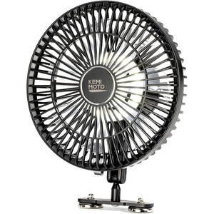 image:imageKEMIMOTO 8Inch Magnetic Golf Cart Fan with Reinforced Metal Ball Joint  3 Light Modes amp 6Speed Magnetic Fan for Golf Cart Forklift Compatible with EZGO RXV Club Car1 Pack1