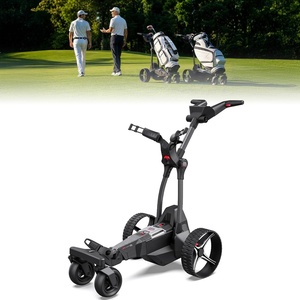 image:imageKEMIMOTO ApexAI Electric Golf Caddy that Follows You 492 FT Remote Control Power Assist Mode Dual 240W Motor 36Hole Battery IPX5 Compact Folding wUSBC Drink amp Umbrella Holder