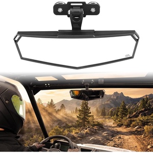 image:imageKEMIMOTO Upgraded Magnetic Rear View Mirror for Golf CartsForklifts amp UTVs  WideAngle Convex Lens NoDrill Mount Compatible With Metal Roofs amp Cross Bars 360 Adjustable AntiShake Swivel Joint