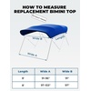 image:imageKEMIMOTO Bimini Top Replacement for Pontoon Boats 4 Bow 600D Marine Grade Waterproof Canvas Boat Canopy Sun Shade with Storage Net and Light Hole Easy Install No FrameBlue