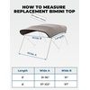 image:imageKEMIMOTO Bimini Top Replacement for Pontoon Boats 4 Bow 600D Marine Grade Waterproof Canvas Boat Canopy Sun Shade with Storage Net and Light Hole Easy Install No FrameGray