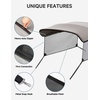 image:imageKEMIMOTO Bimini Top Replacement for Pontoon Boats with Detachable Mesh Sidewalls and Zippered Sleeves 600D Marine Grade Waterproof Canvas Easy Install No Frame Blue 9196 WGray