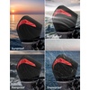 image:imageKEMIMOTO Outboard Motor Cover 600D Heavy Duty Waterproof for Mercury Outboard Engine Cover Compatible with Mercury 250HP300HP200300 PRO XS  4STR V8 46L 20172023Black  Red