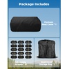 image:imageKEMIMOTO Pontoon Boat Cover 1720ft Heavy Duty UV Resistant Waterproof Oxford Fabric Trailerable Pontoon Cover with 13 Adjustable Tie Down StrapsBlackBlack
