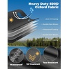 image:imageKEMIMOTO Pontoon Boat Cover 1720ft Heavy Duty UV Resistant Waterproof Oxford Fabric Trailerable Pontoon Cover with 13 Adjustable Tie Down StrapsBlackBlack