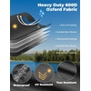 image:imageKEMIMOTO Pontoon Boat Cover 1720ft Heavy Duty UV Resistant Waterproof Oxford Fabric Trailerable Pontoon Cover with 13 Adjustable Tie Down StrapsBlackBlack